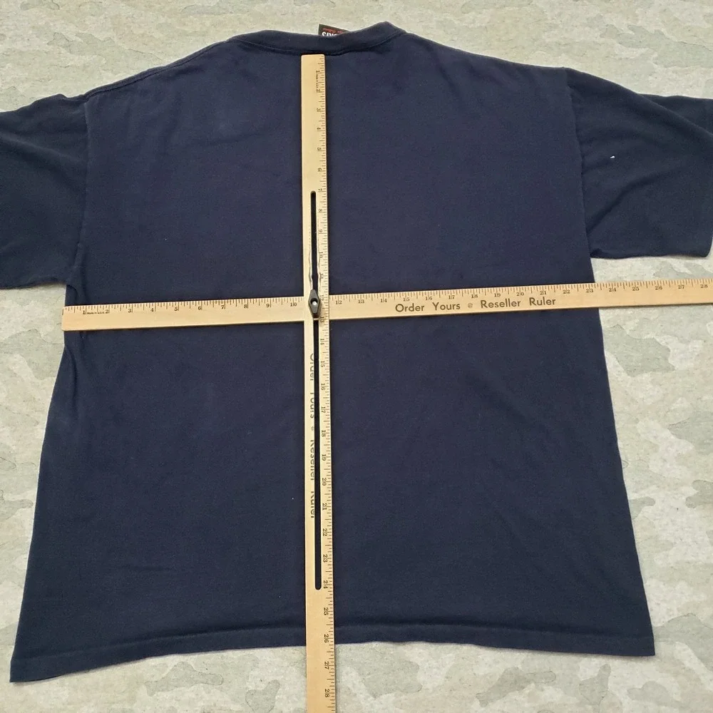 Vintage Native Shirt Mens XL Blue Signal Sports Short Sleeve Single Stitch - Picture 8 of 11